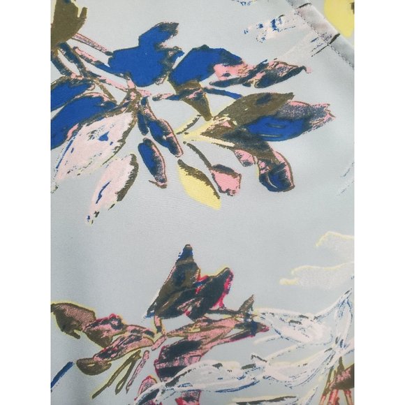 RACHEL Rachel Roy Womens Plus Size Light Teal Floral Frill Sleeve Blouse Sz 22W - Picture 2 of 4